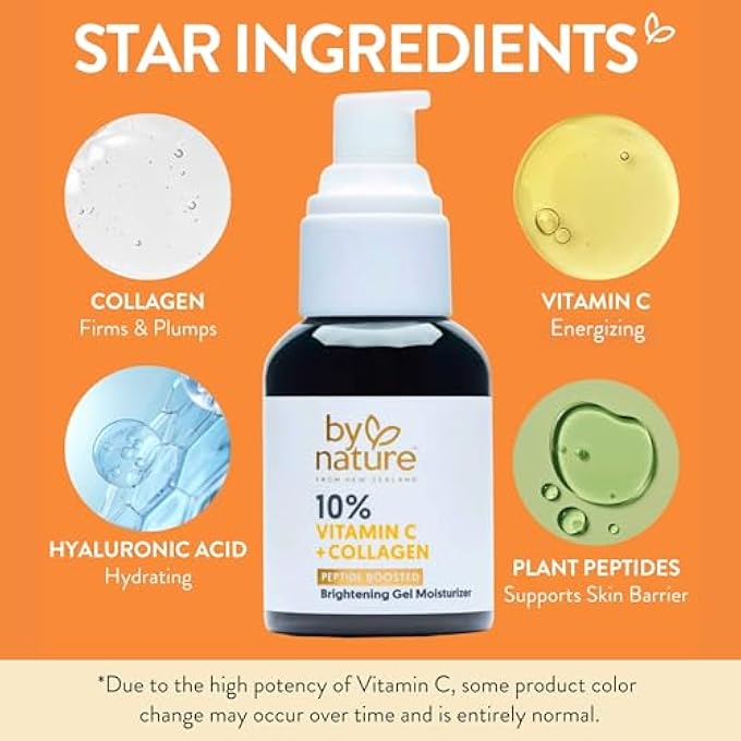 By Nature 10% VITAMIN C + COLLAGEN PEPTIDE BOOSTED BRIGHTENING GEL MOISTURIZER - Image 3